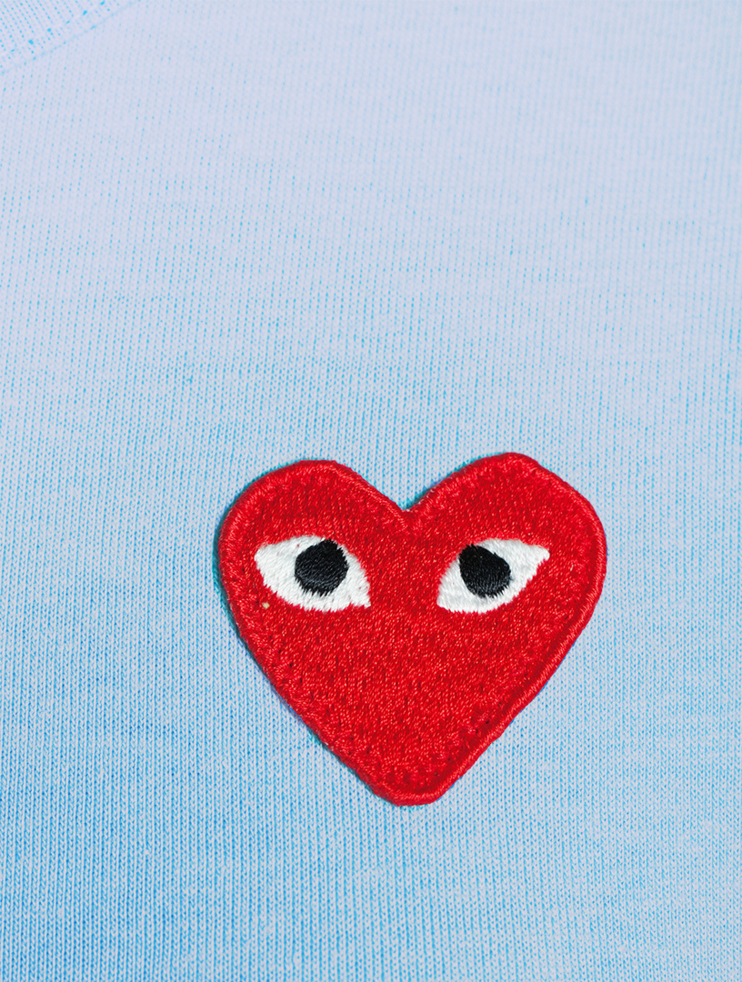 COMME DES GARÇONS PLAY Tee-shirt en coton orné d'un petit cœur Femmes Bleu