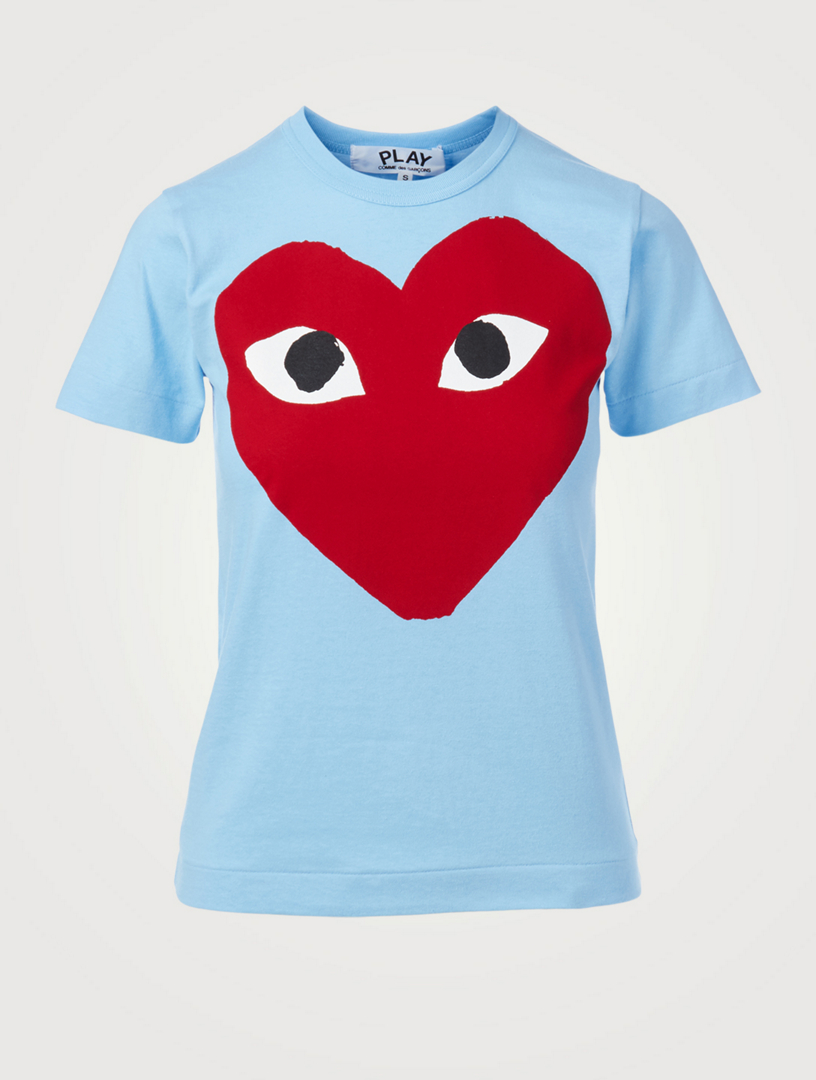 cdg shirt big heart