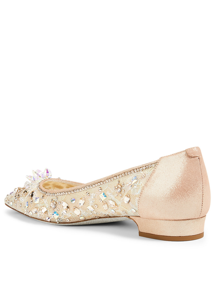 RENE CAOVILLA Cinderella 15 Crystal Lace Ballet Flats | Holt Renfrew Canada