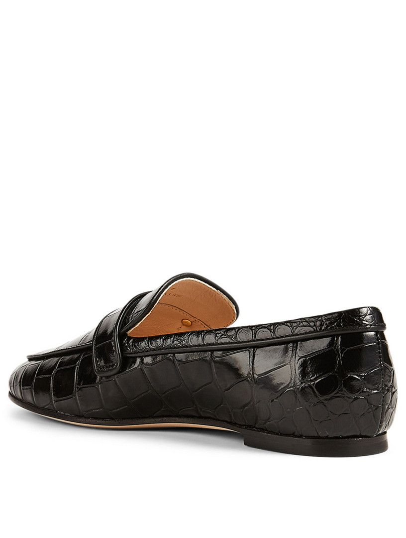 TOD'S Croc-Embossed Leather Loafers | Holt Renfrew Canada