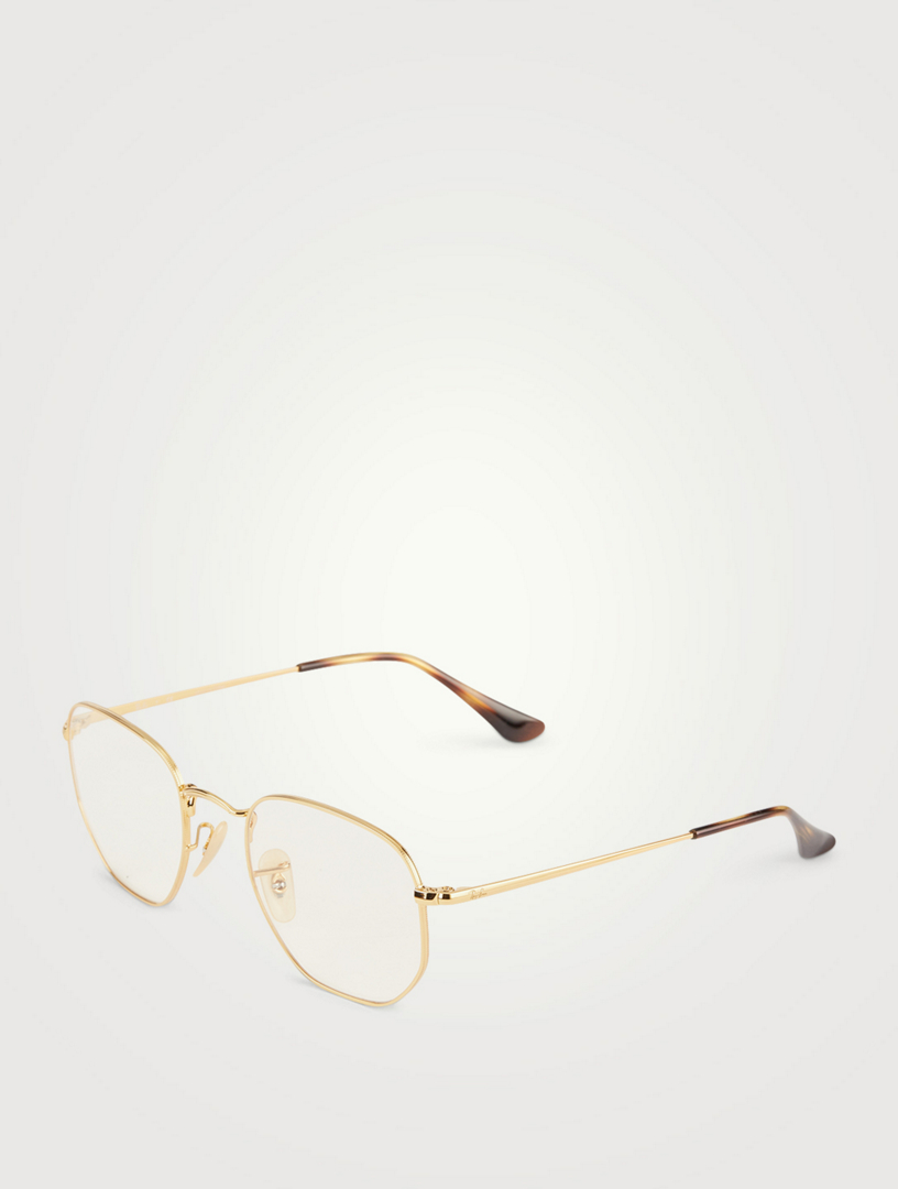 hexagonal ray ban glasses