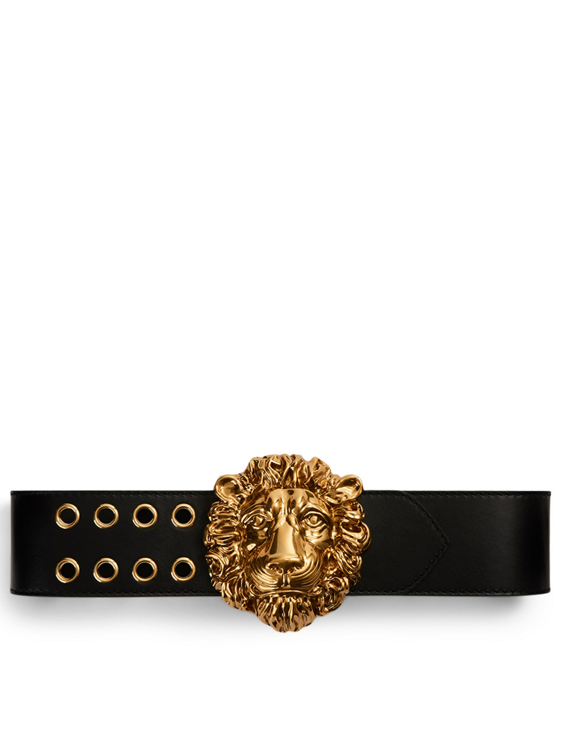 gucci belt with lion head