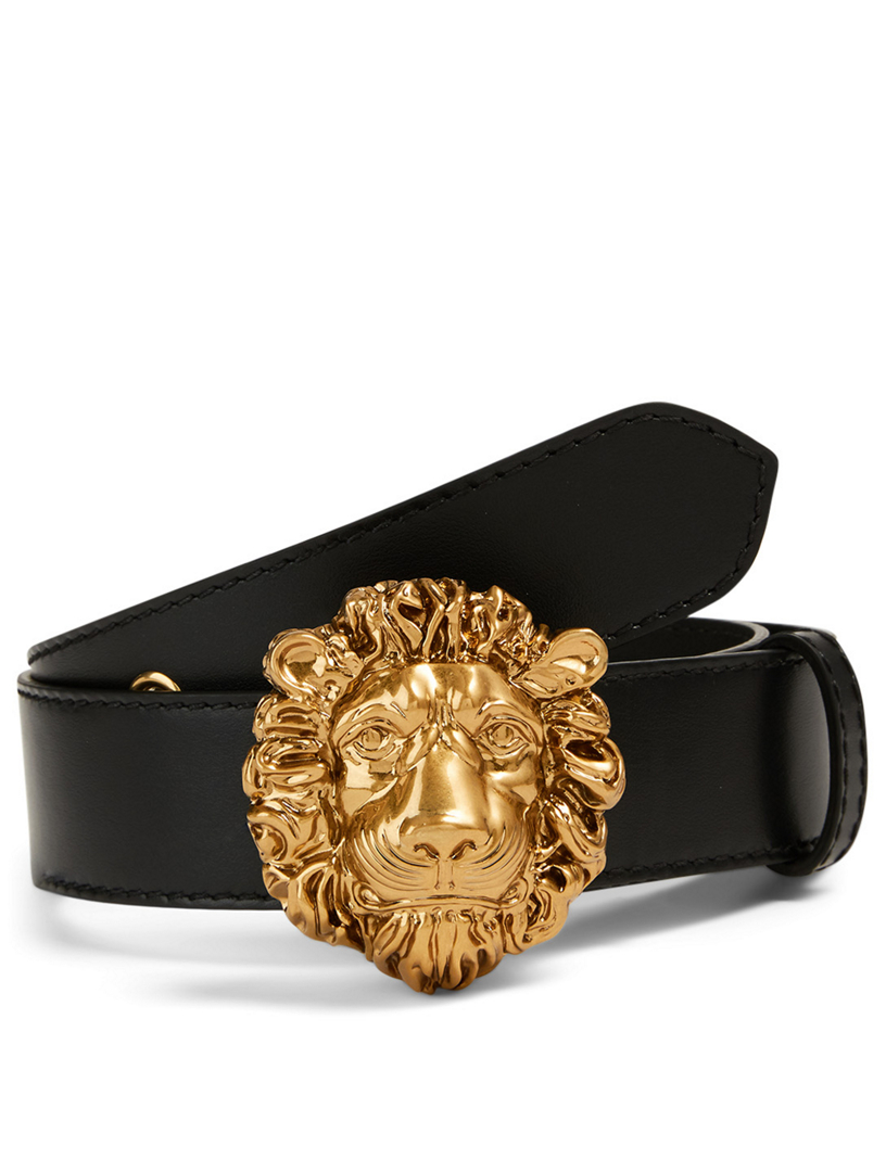 gucci belt with lion head