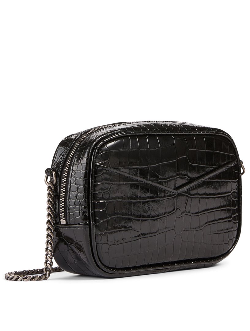 Saint Laurent Croc Embossed Lou Camera Bag IUCN Water