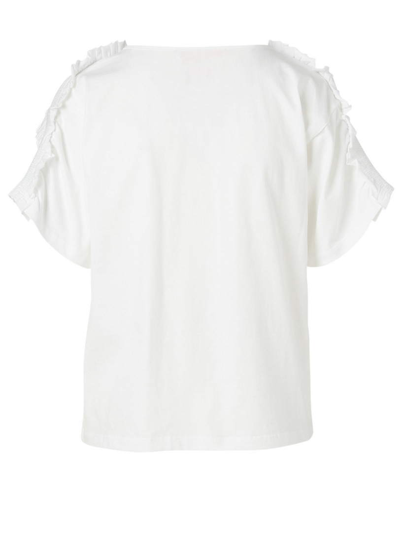 SEE BY CHLOÉ Tee-shirt à smock en coton Femmes Blanc