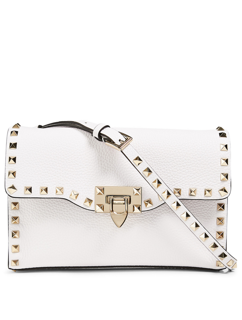 rockstud leather shoulder bag