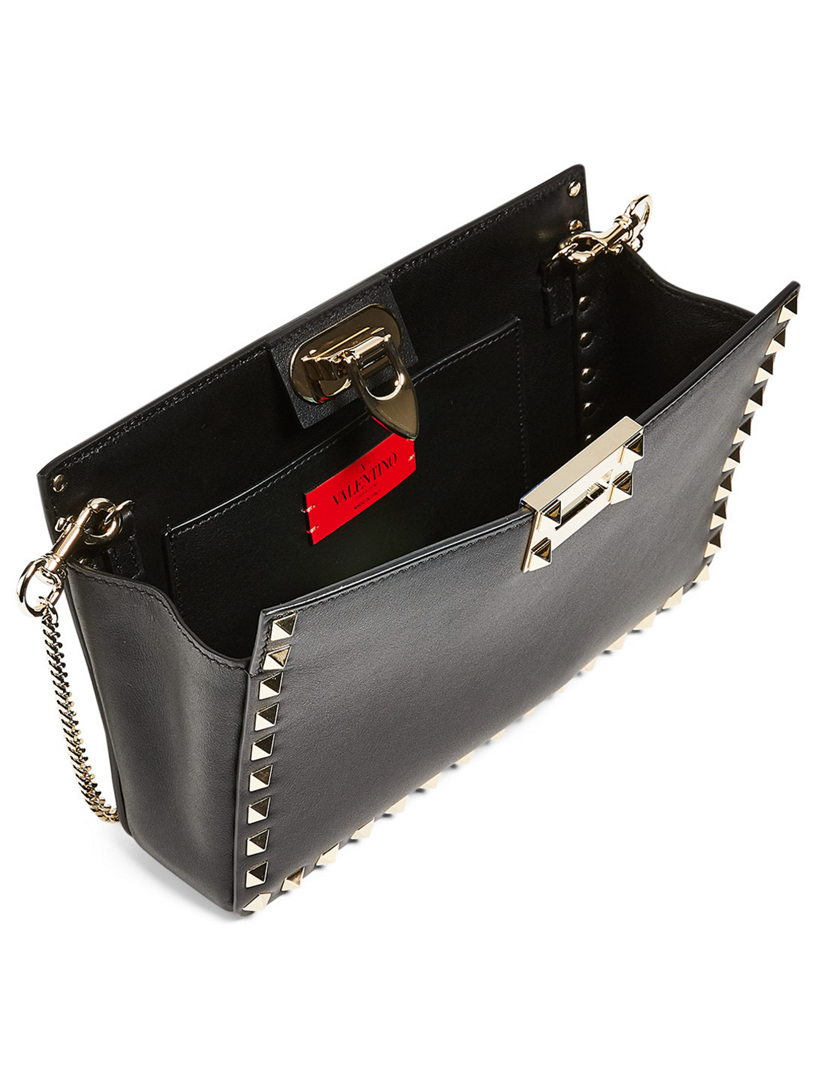 VALENTINO GARAVANI Rockstud Leather Chain Clutch Bag | Holt Renfrew Canada