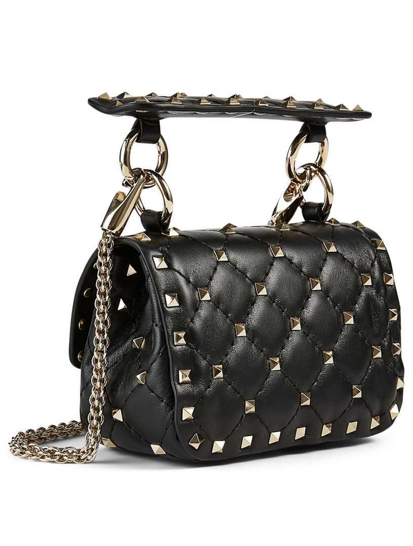 VALENTINO GARAVANI Rockstud Spike Leather Chain Bag | Holt Renfrew Canada