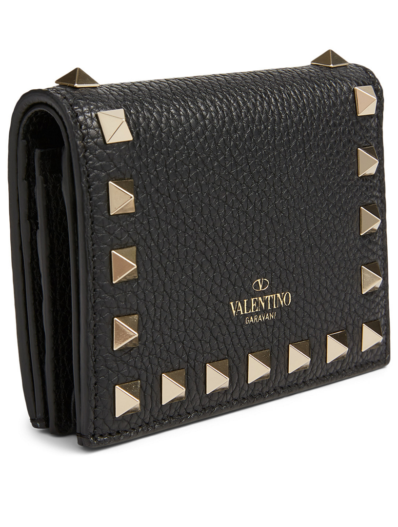 VALENTINO GARAVANI Rockstud Leather Compact Wallet | Holt Renfrew Canada