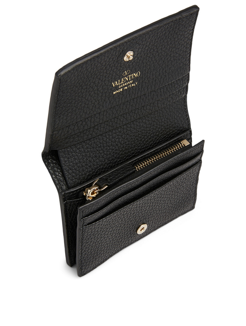 VALENTINO GARAVANI Rockstud Leather Compact Wallet | Holt Renfrew Canada