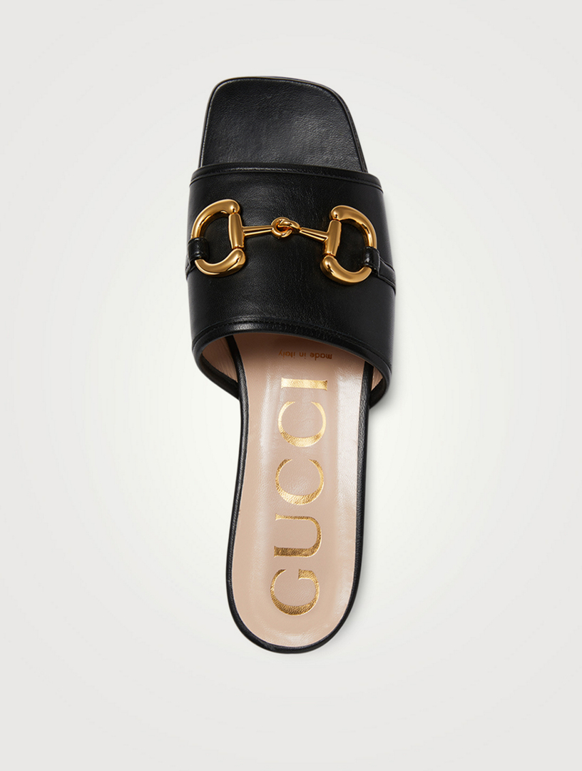 gucci horsebit leather sandals