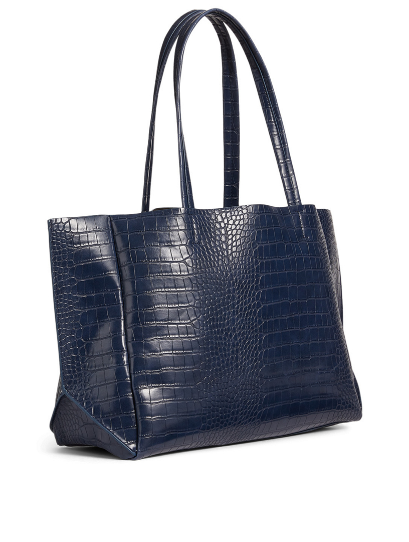 ELA Large CrocEmbossed Vegan Leather Tote Bag Holt Renfrew Canada