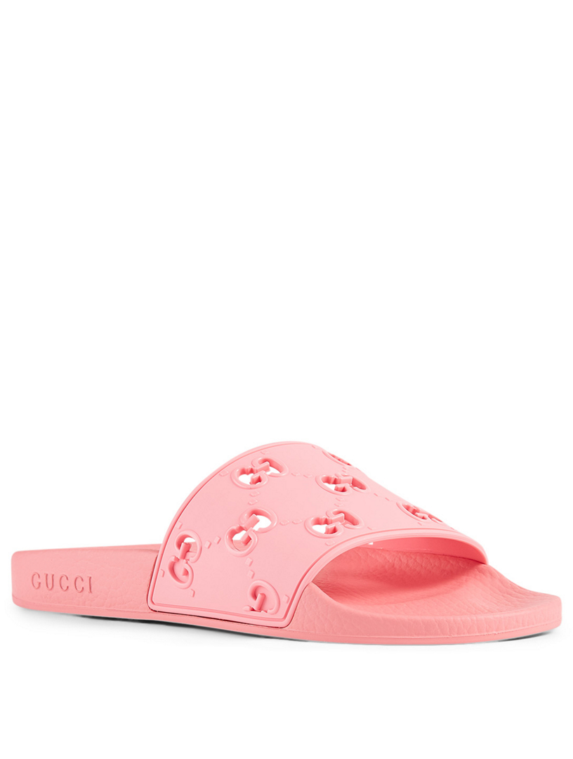 gucci flip flops pink