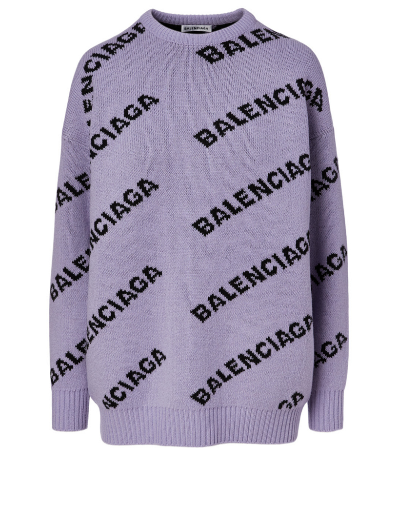 purple balenciaga sweater