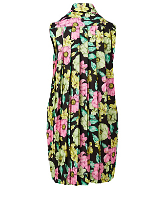 BALENCIAGA Sleeveless Mini Dress In Floral Print Women's Multi