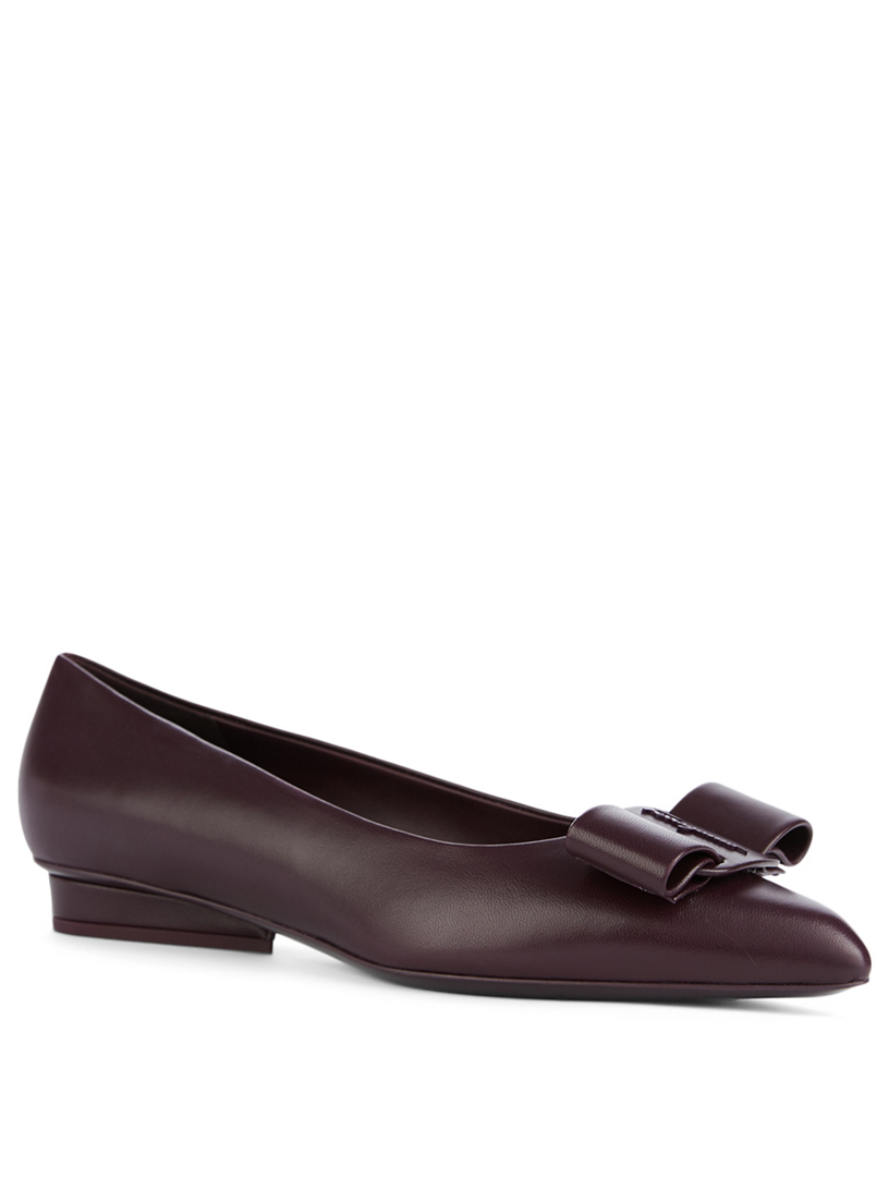 SALVATORE FERRAGAMO Viva Leather Ballet Flats | Holt Renfrew Canada