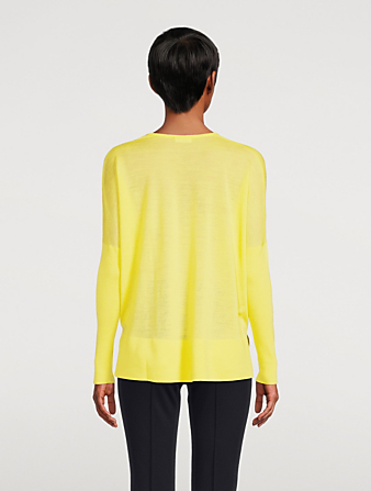AKRIS PUNTO Wool V-Neck Sweater Women's Yellow
