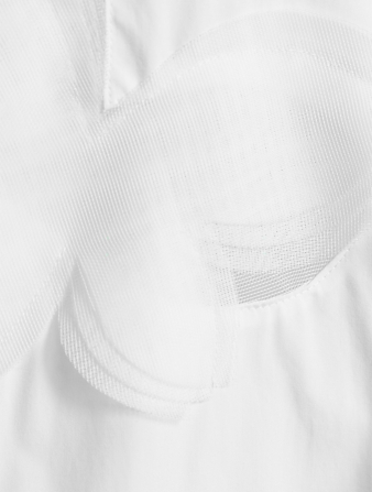 AKRIS PUNTO Magnolia Appliqué Tunic Shirt Women's White