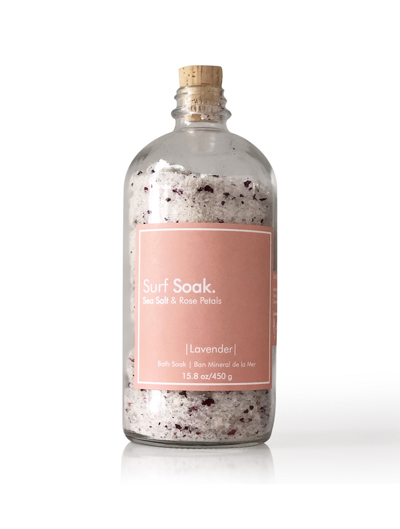 SURF SOAK. Sea Salt & Rose Petals Epsom Bath Salt With Lavender Holt
