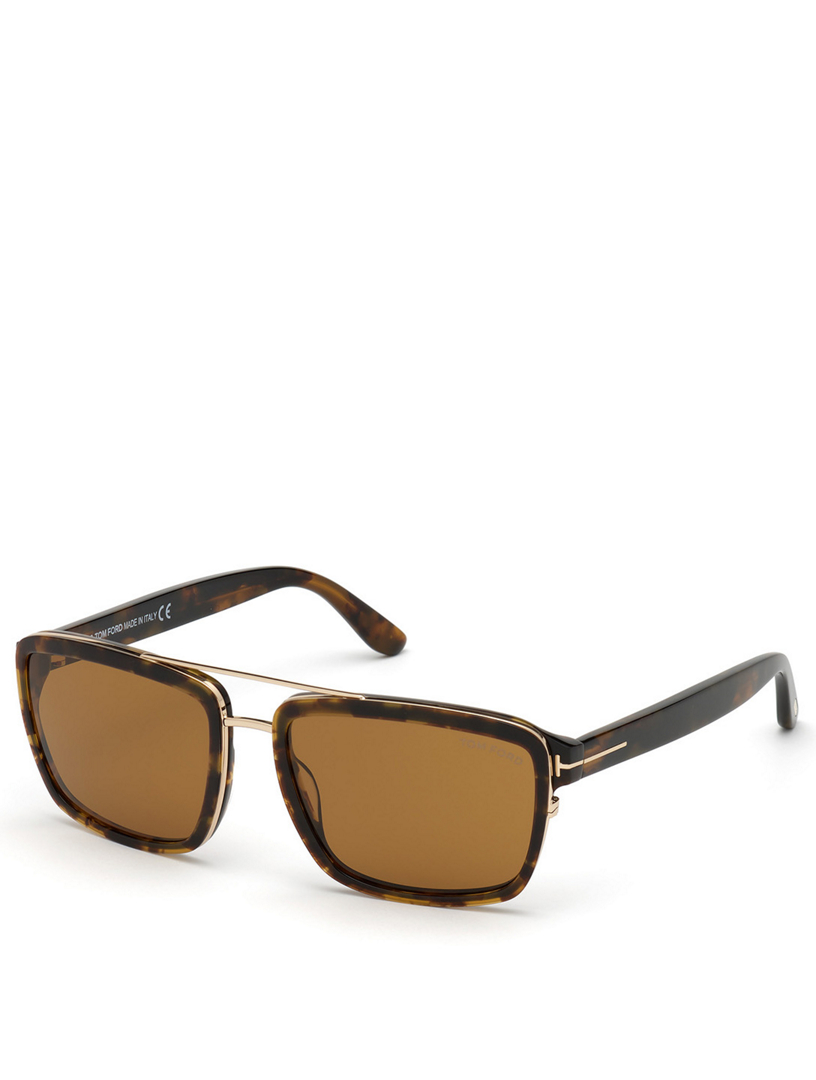 TOM FORD Anders Rectangular Aviator Sunglasses | Holt Renfrew Canada