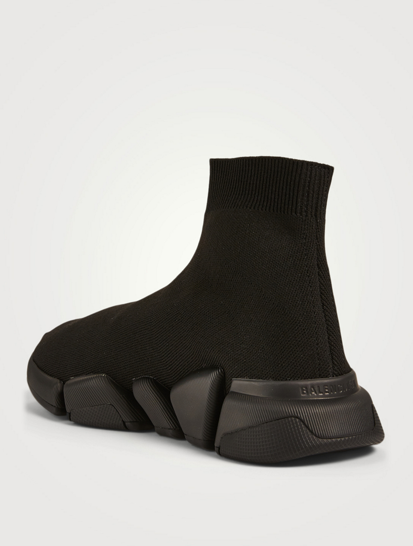 BALENCIAGA Baskets-chaussettes en mailles Speed Femmes Noir