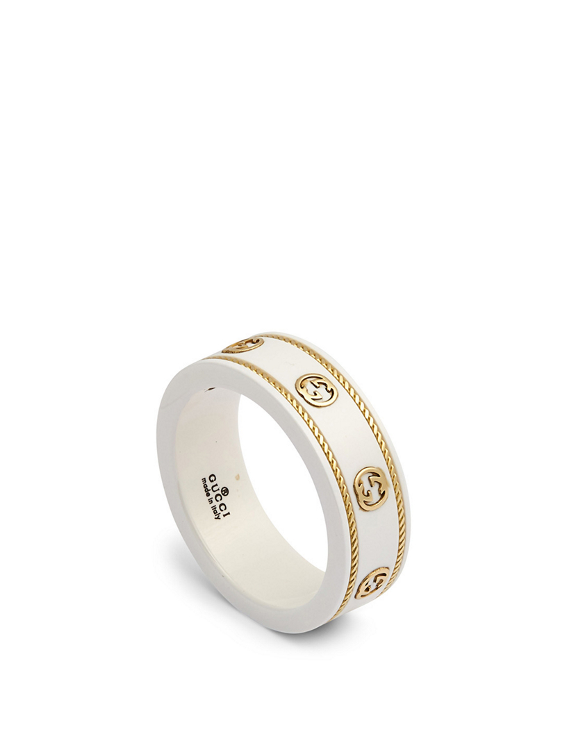 GUCCI Icon Ring With 18K Gold Interlocking G | Holt Renfrew Canada