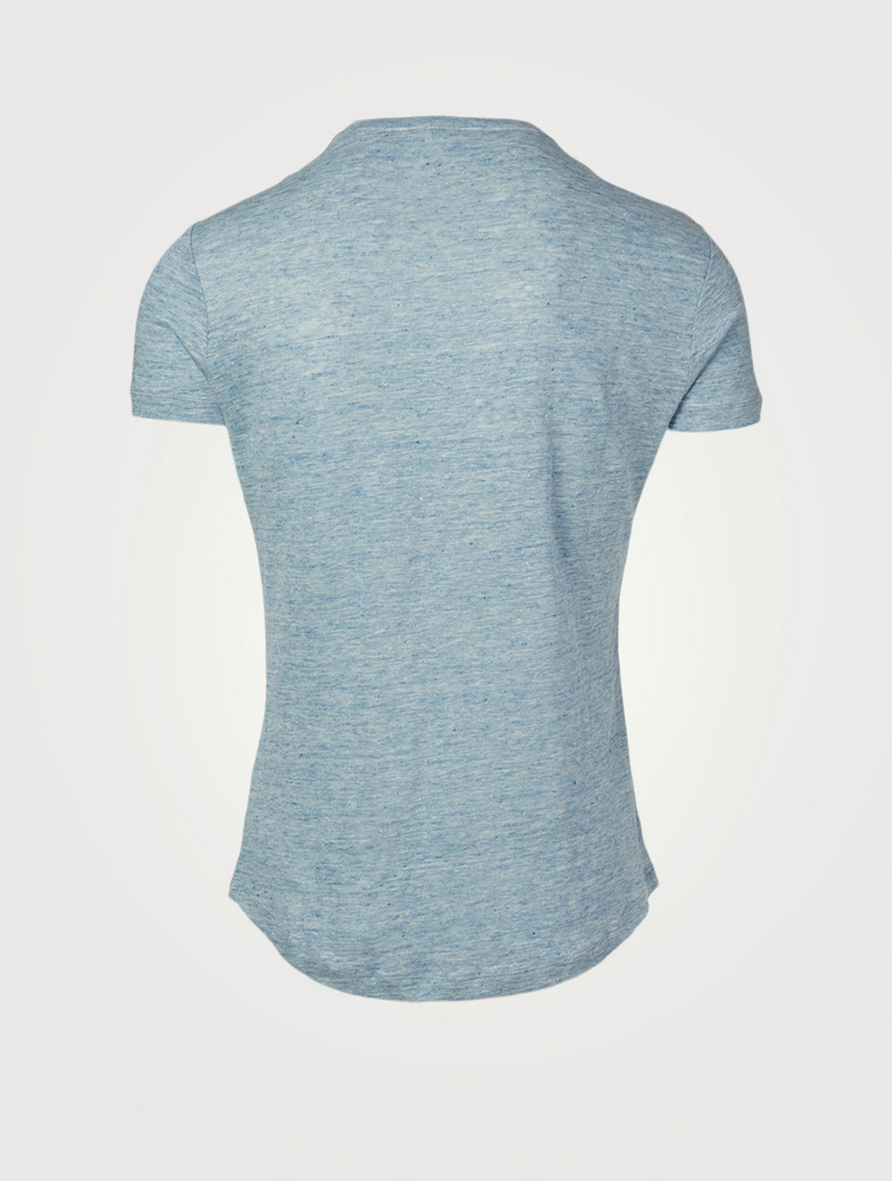 ORLEBAR BROWN Tee-shirt OB-T en lin ajusté Hommes Bleu