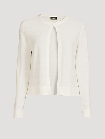 AKRIS Knit Cardigan With Sequins Women's White