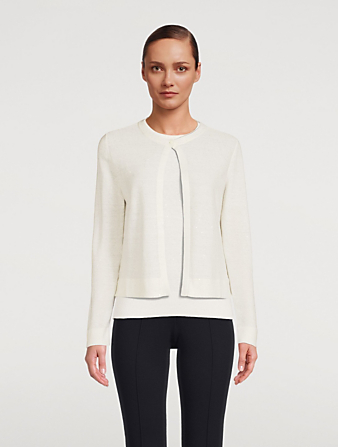 AKRIS Knit Cardigan With Sequins Women's White