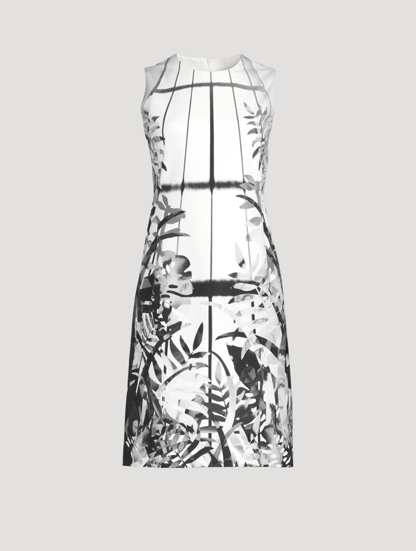 AKRIS Sheath Dress In Leaf Print Women's Multi