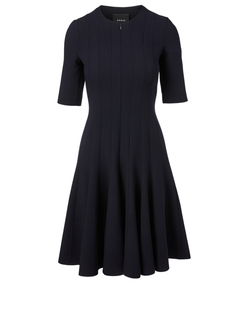 AKRIS Wool Roundneck A-Line Dress | Holt Renfrew Canada