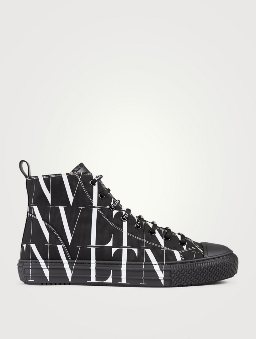 fabric high top sneakers
