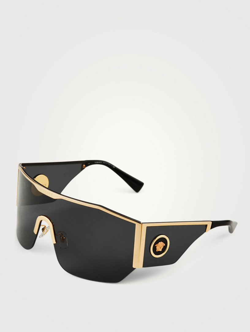 versace men's shield sunglasses