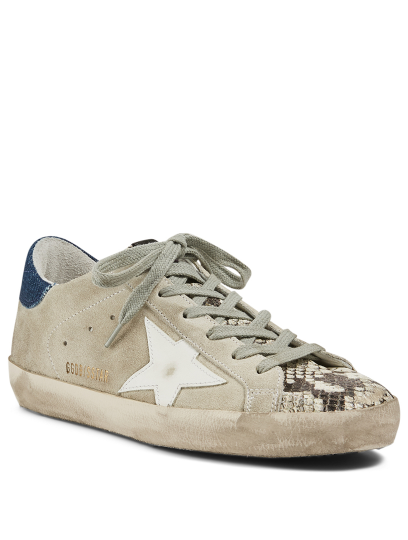 GOLDEN GOOSE Superstar Suede Sneakers With Snake Print | Holt Renfrew ...