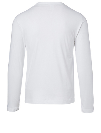 COMME DES GARÇONS SHIRT Cotton Long-Sleeve T-Shirt With Logo Men's White