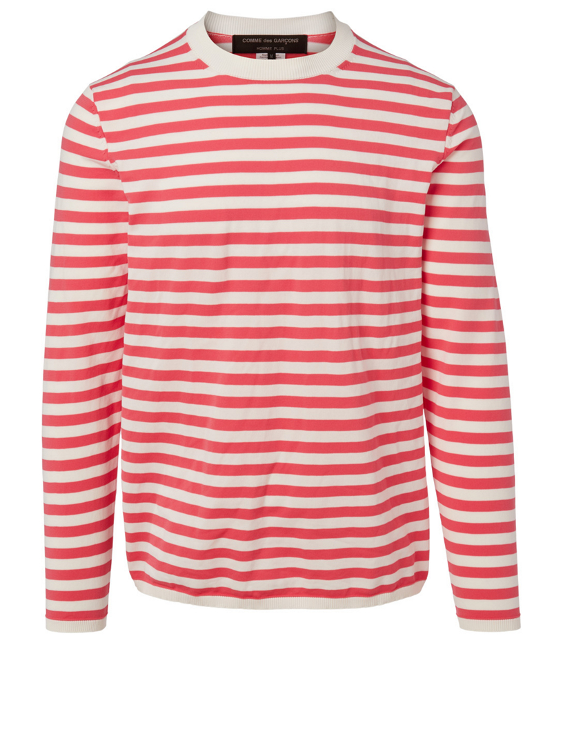 comme des garcons red striped long sleeve