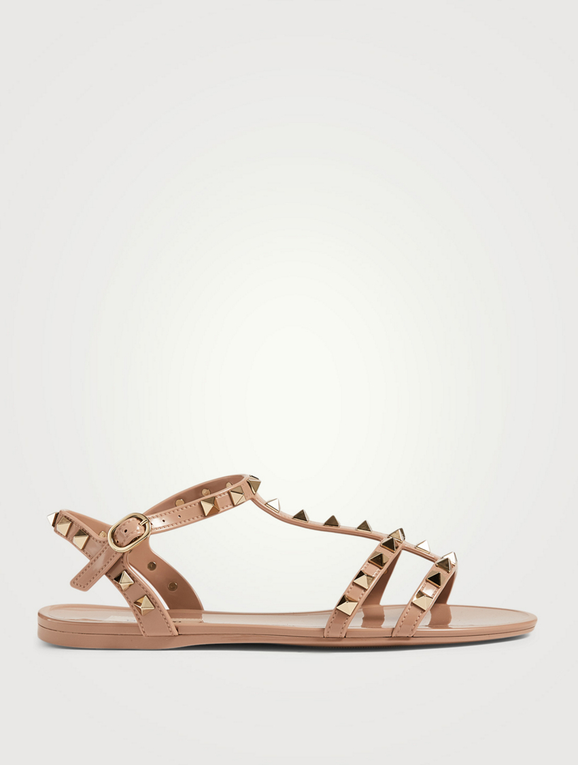 valentino rockstud rubber sandals