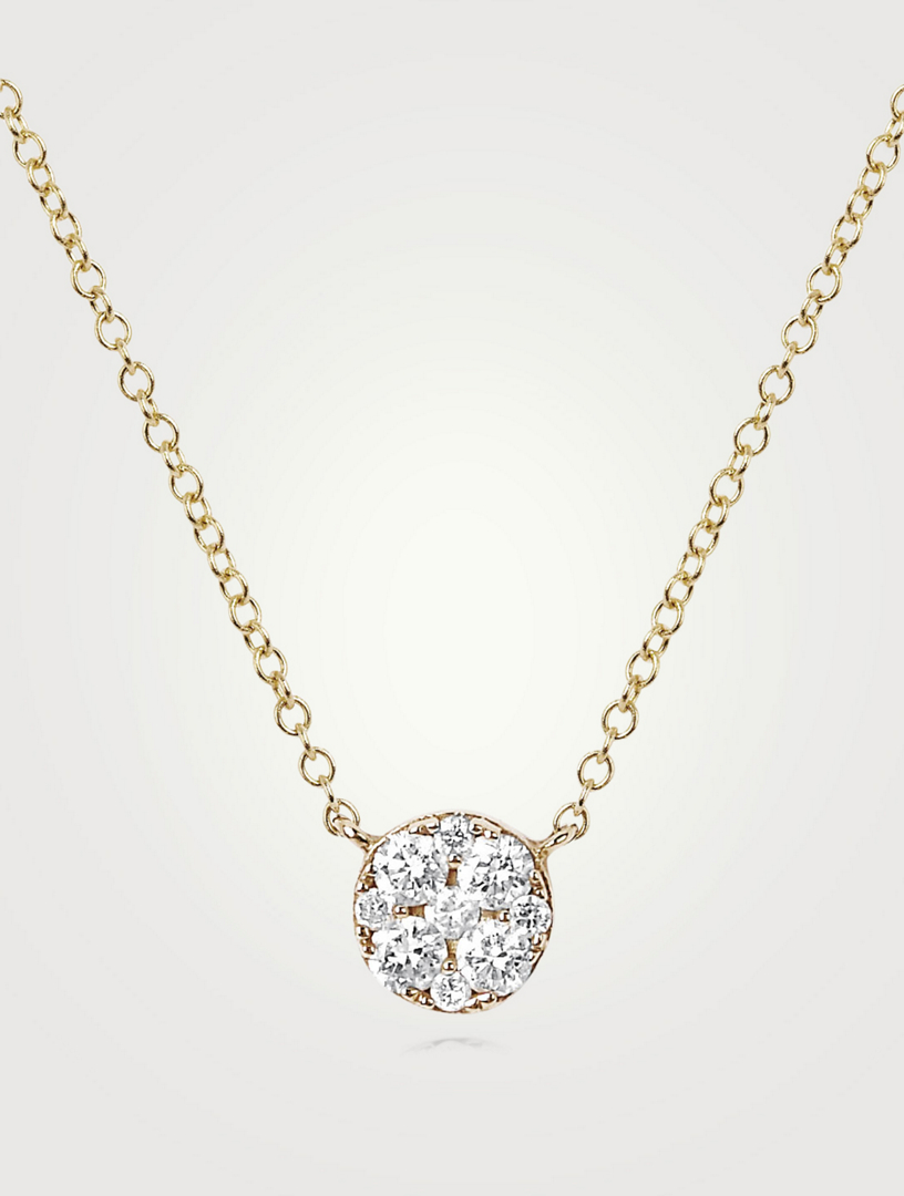 EF COLLECTION 14K Gold Disc Choker Necklace With Diamonds | Holt ...