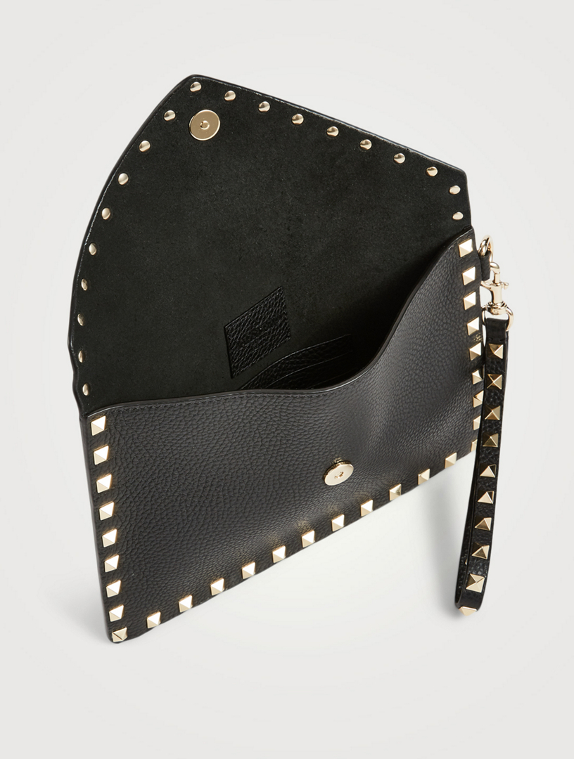 valentino black envelope clutch