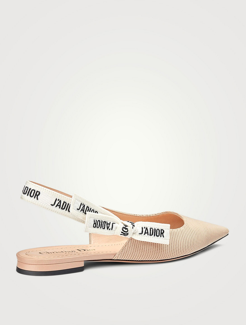 dior sling back nude