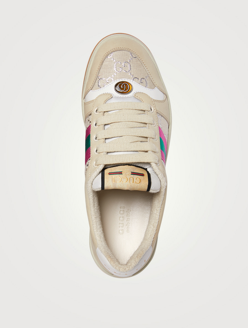gucci screener leather sneaker