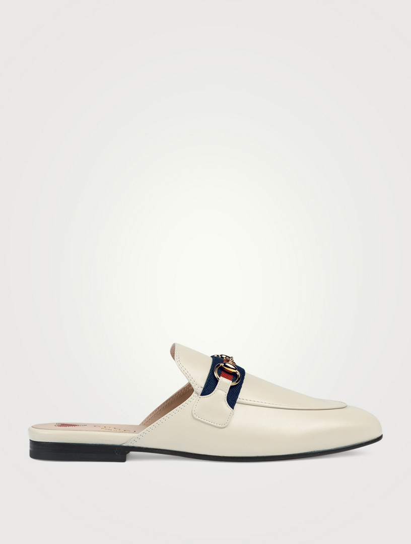 princetown leather slipper white