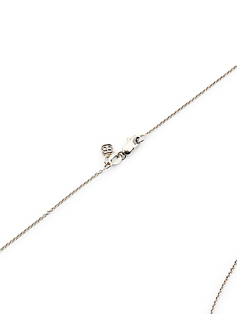 SYDNEY EVAN Petit collier à breloque en croix en or blanc 14 ct avec diamants Femmes Métallique