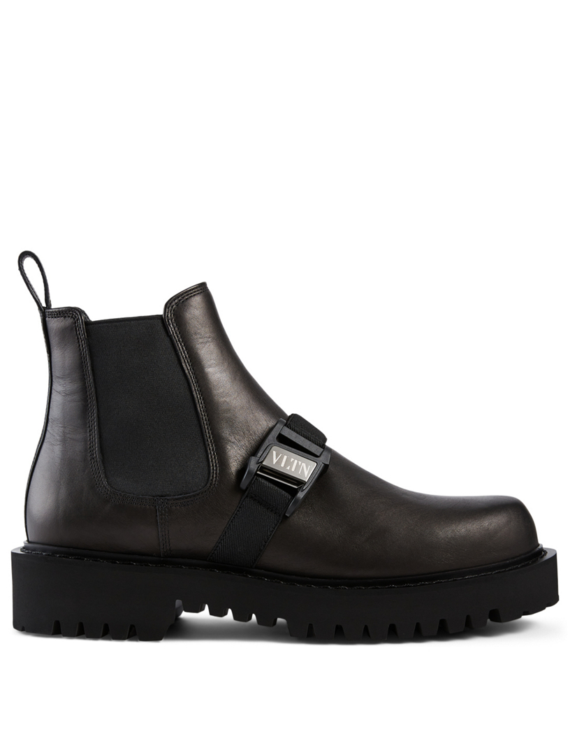 valentino beatle leather platform boots
