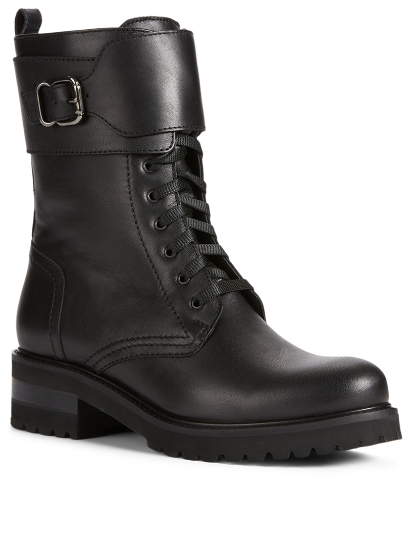 LA CANADIENNE Camden Leather Combat Boots | Holt Renfrew Canada