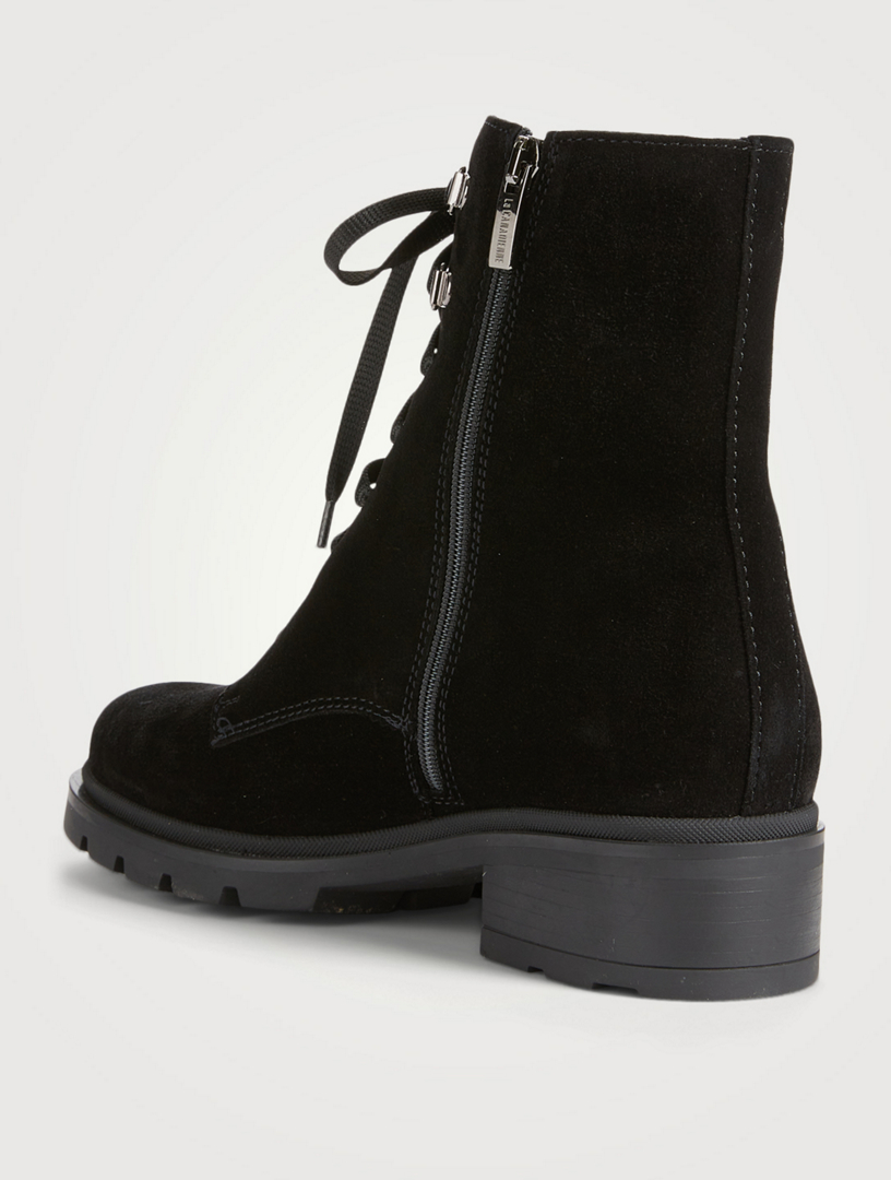 black lace up suede shoes