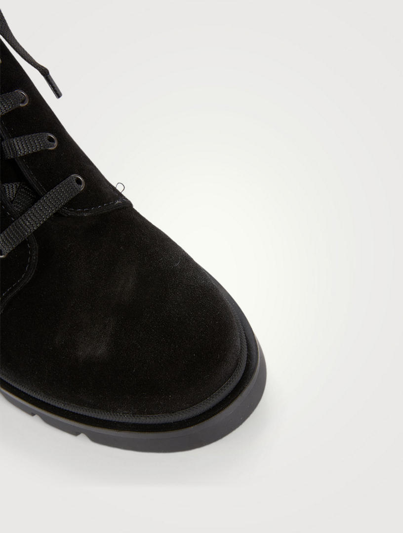 LA CANADIENNE Sabel Suede LaceUp Ankle Boots Holt Renfrew Canada