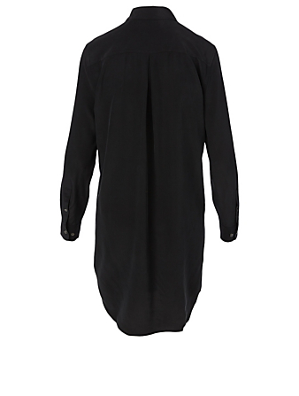 EQUIPMENT Robe Essential en soie Femmes Noir