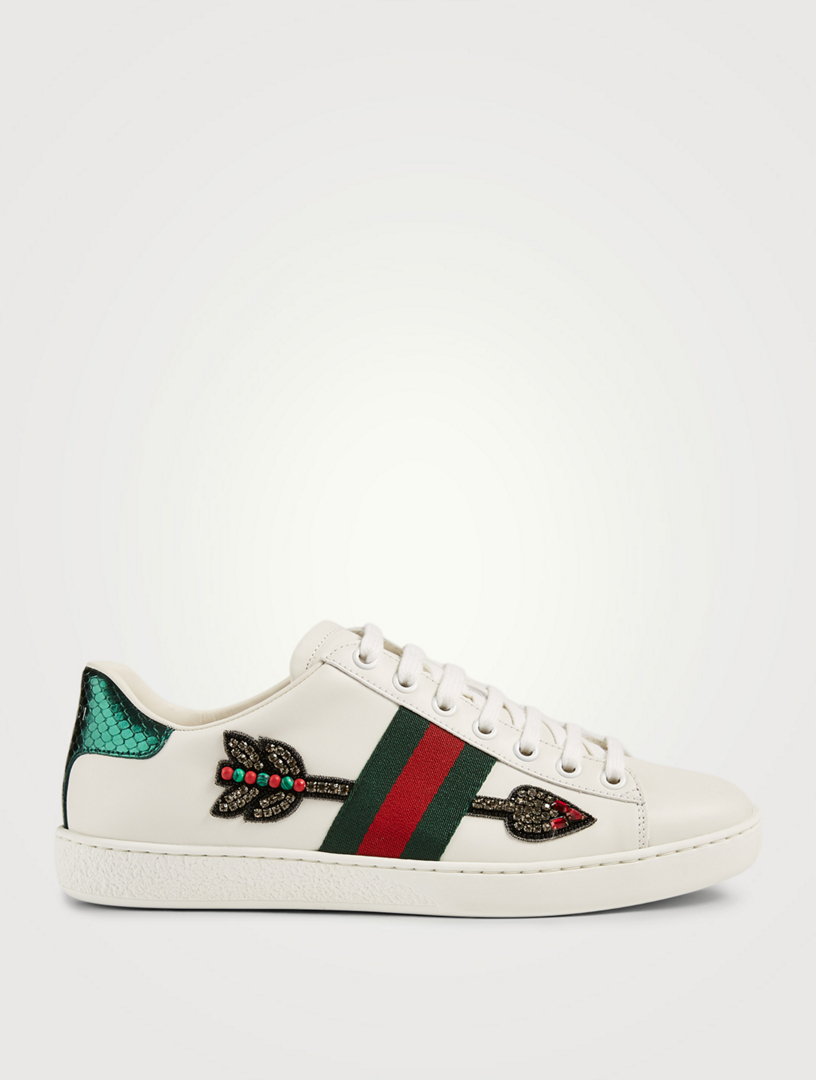GUCCI Ace Leather Sneakers With Arrow 