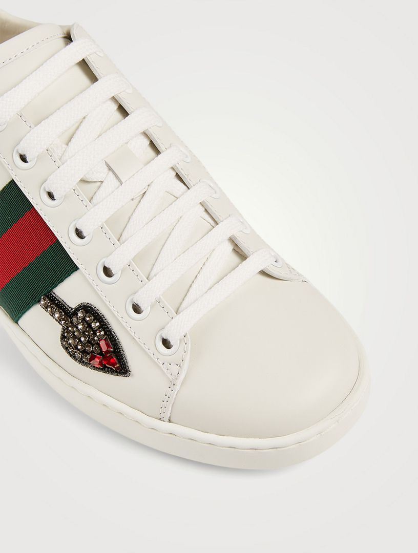 GUCCI Ace Leather Sneakers With Arrow 